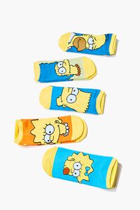 YELLOW/MULTI The Simpsons Ankle Socks Set - 5 pck, image 2