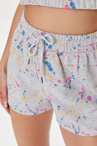 HEATHER GREY/MULTI Active Splattered Paint Shorts, image 6