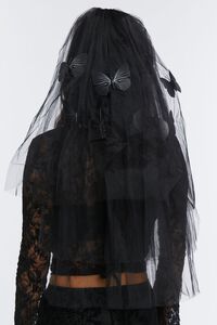 BLACK Tulle Butterfly Veil, image 3