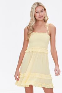 YELLOW Ruffle-Trim Cami Dress, image 1