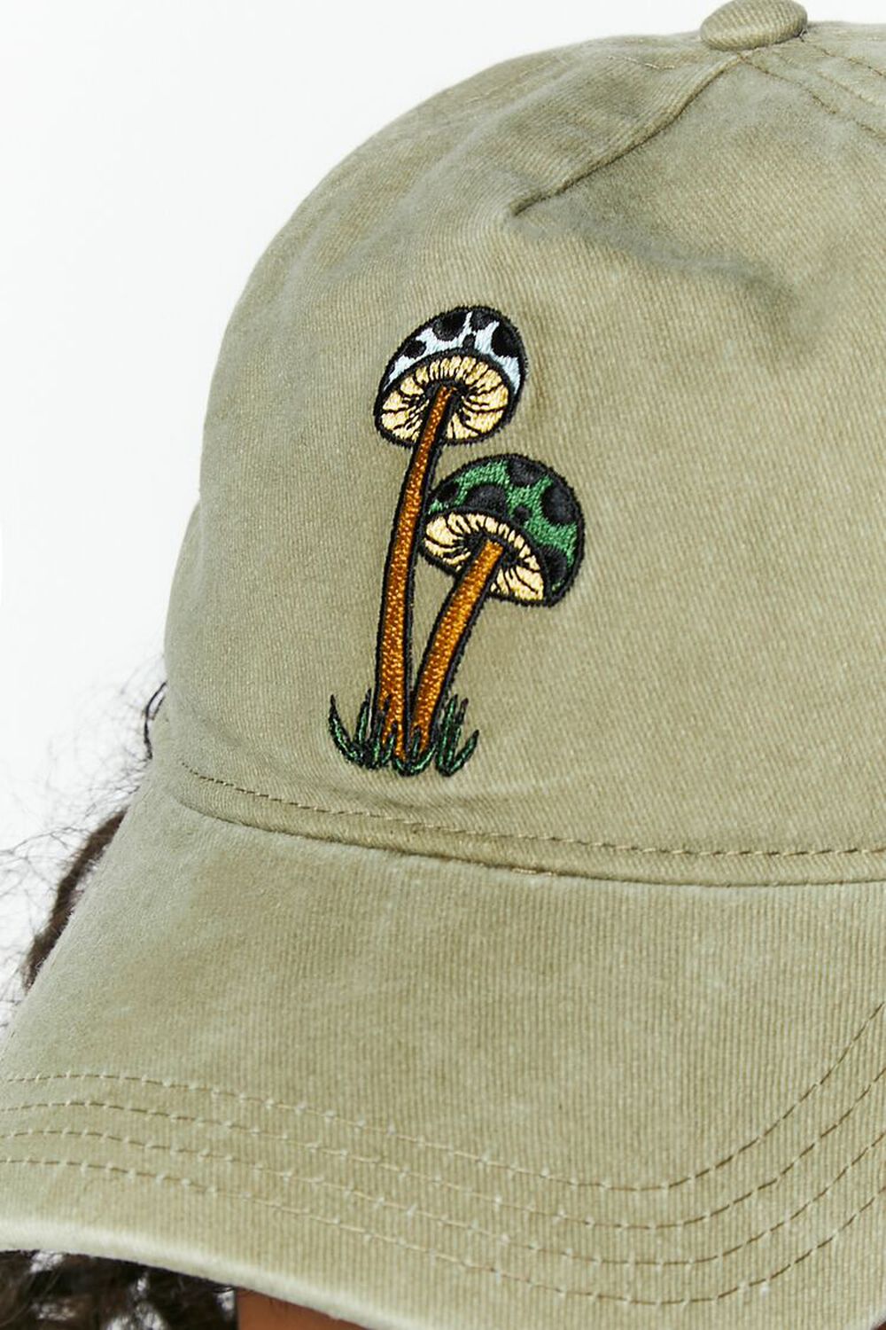 Embroidered Mushroom Baseball Cap, image 2