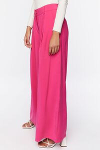 SHOCKING PINK High-Rise Wide-Leg Trousers, image 3