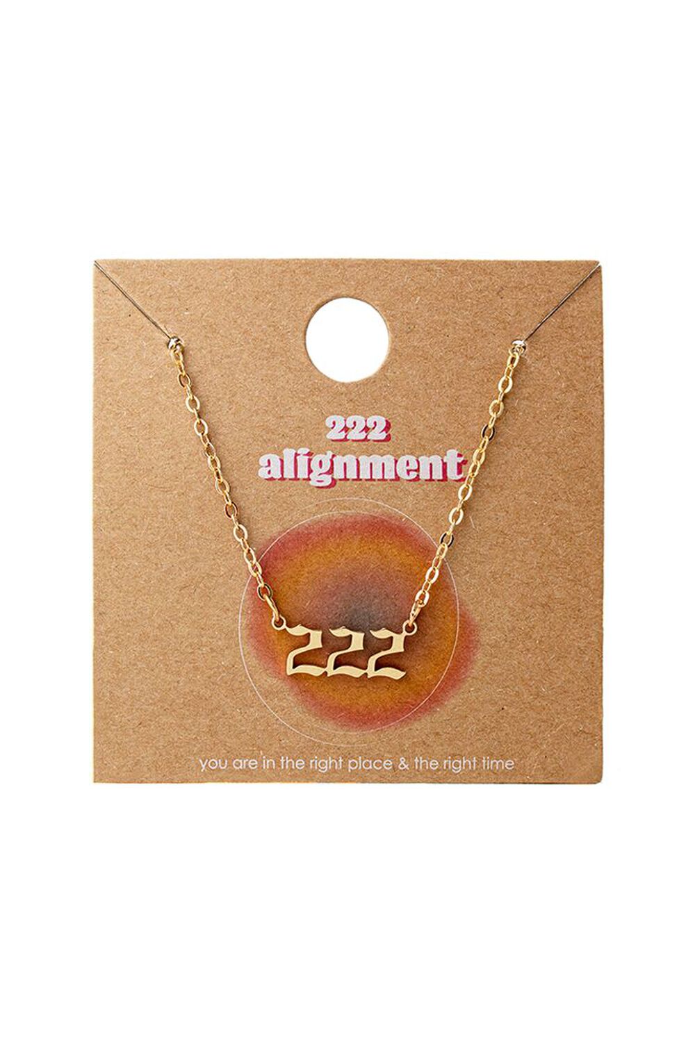 GOLD 222 Nameplate Chain Necklace, image 1