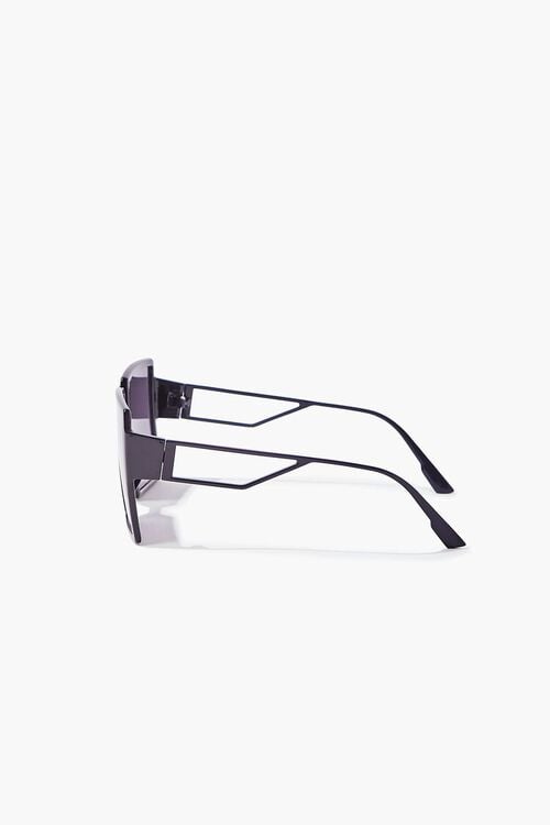 BLACK/BLACK Cutout Square Sunglasses, image 5