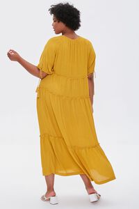 GOLD Plus Size Tiered Maxi Dress, image 3