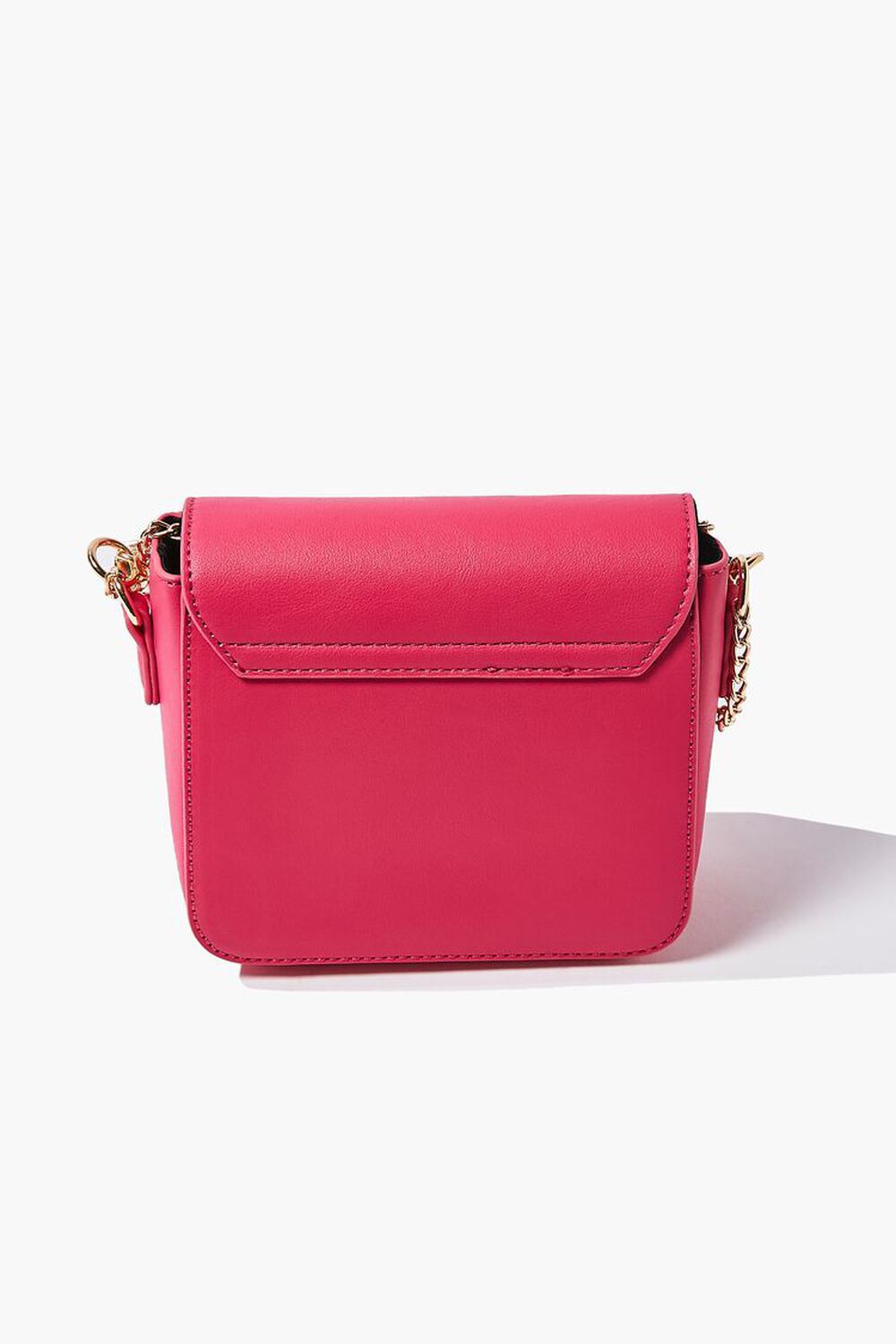 PINK Ruched Faux Leather Crossbody Bag, image 3