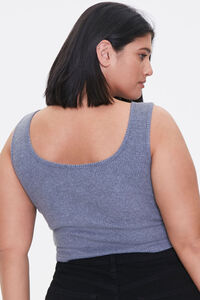 CHARCOAL Plus Size Cropped Tank Top, image 3
