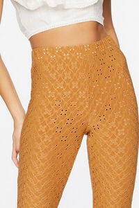 BROWN SUGAR Pointelle High-Rise Flare Pants, image 6
