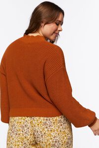 GINGER Plus Size Ribbed Mock Neck Sweater, image 3