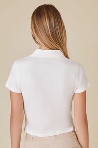 Cropped Jersey-Knit Polo Shirt, image 3