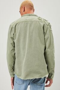OLIVE Distressed Button-Front Jacket, image 3