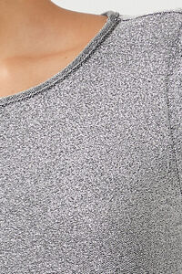 SILVER Fitted Metallic Crop Top, image 5