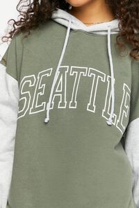 OLIVE/MULTI Seattle Colorblock Fleece Hoodie, image 5