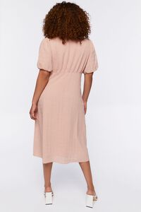 BLUSH Plus Size Seersucker Midi Dress, image 3