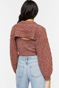 BURGUNDY Marled Combo Sweater, image 3
