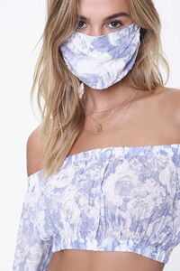 BLUE/WHITE Cloud Wash Top & Face Mask Set, image 5