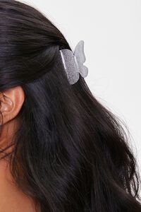 PINK/GREY Glitter Butterfly Hair Clip Set, image 4