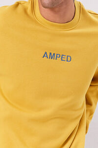 YELLOW/TEAL Amped Embroidered Graphic Fleece Sweatshirt, image 5