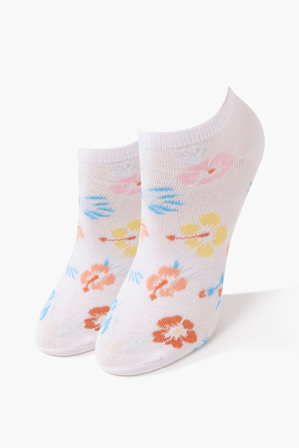 Tropical Floral Print Ankle Socks, image 1