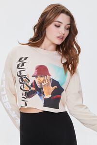 TAUPE/MULTI LL Cool J Graphic Cropped Tee, image 1