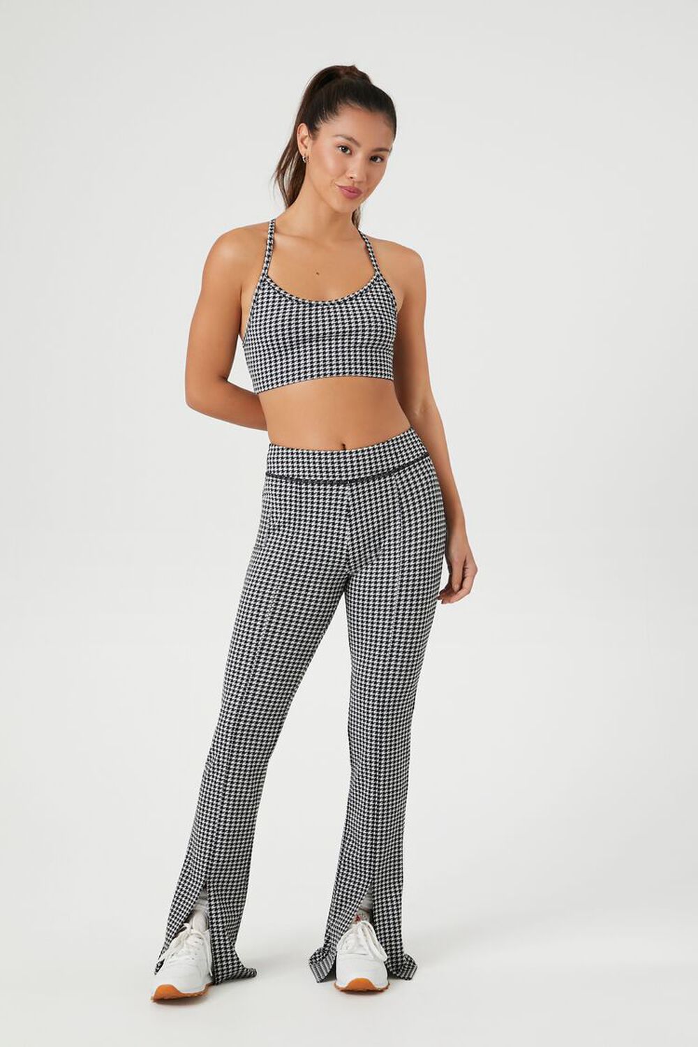 Active Houndstooth Flare Leggings