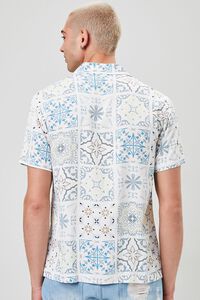 WHITE/MULTI Ornate Print Button-Front Shirt, image 3