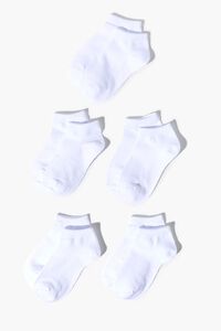 WHITE Kids Ankle Socks Set - 5 pack (Girls + Boys), image 2
