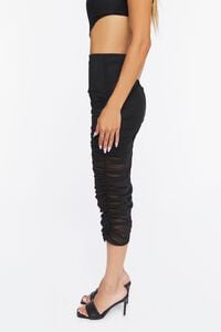 BLACK Mesh Bodycon Midi Skirt, image 3