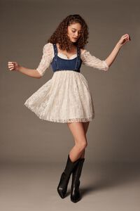 VANILLA Lace Fit & Flare Mini Dress, image 6