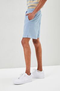 DUSTY BLUE French Terry Drawstring Shorts, image 2