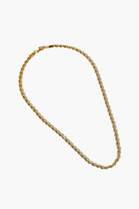 GOLD Men Rope Chain Necklace, image 2