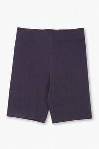 BLACK Basic Cotton-Blend Biker Shorts, image 1