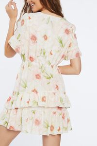 CREAM/MULTI Floral Flounce Mini Dress, image 3