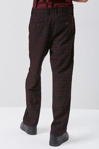 BLACK/RED Plaid Slim-Fit Pants, image 4