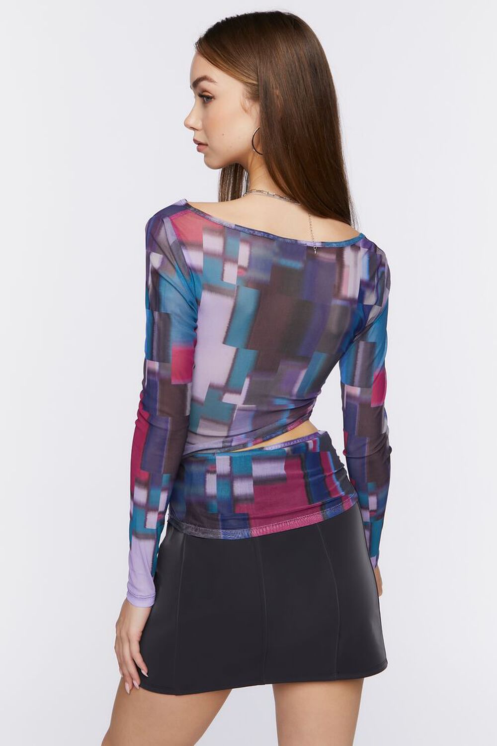 Asymmetrical Abstract Print Top, image 3