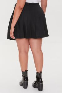BLACK Plus Size Pleated Mini Skirt, image 4