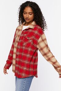 RED/MULTI Reworked Plaid Flannel Shirt, image 2