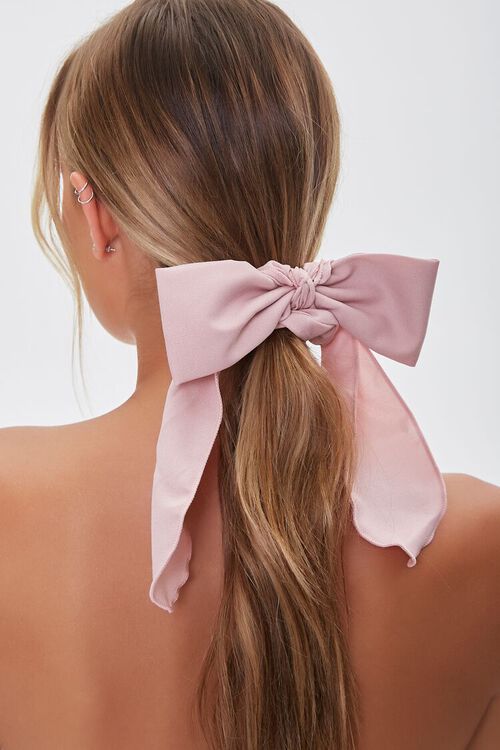 PINK Long-Tail Bow Scrunchie, image 1