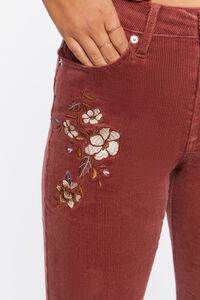 BRICK Embroidered Corduroy Flare Pants, image 5