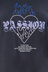 CHARCOAL/MULTI Passion Heart Graphic Tee, image 5