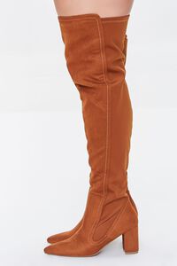 CHESTNUT Faux Suede Over-the-Knee Boots (Wide), image 2