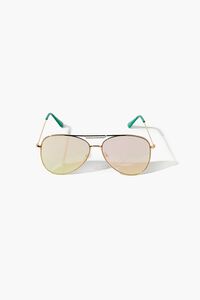ROSE GOLD/MULTI Aviator Frame Sunglasses, image 1