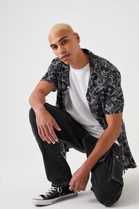 BLACK/WHITE Abstract Floral Print Shirt, image 7