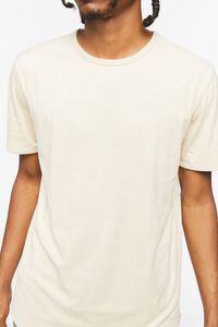 OATMEAL Faux Suede Curved Tee, image 5