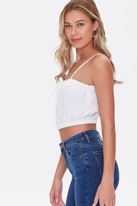 IVORY Button-Front Cropped Cami, image 2