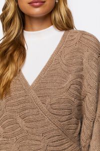 Wraparound Cable Knit Sweater, image 5