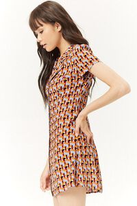 Multicolor Geo Print Mini Dress, image 2