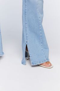 LIGHT DENIM Plus Size High-Rise Split Flare Jeans, image 6