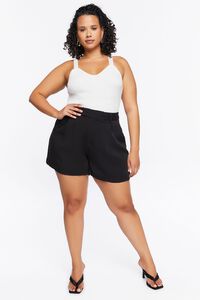 BLACK Plus Size High-Rise Shorts, image 5