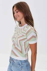 MINT/MULTI Printed Short-Sleeve Sweater, image 2